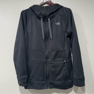 The North Face Fleece Full Zip Hooded Everyday Jacket Coat Black Womens Medium